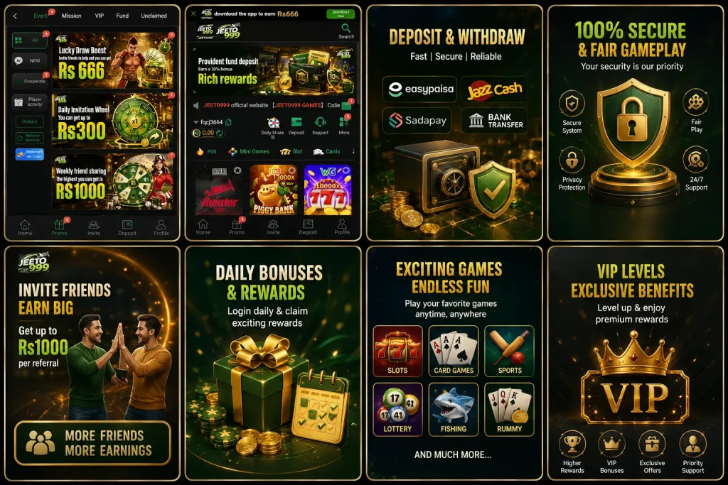 Jeeto999 Game Login new earning interface screenshot image.
