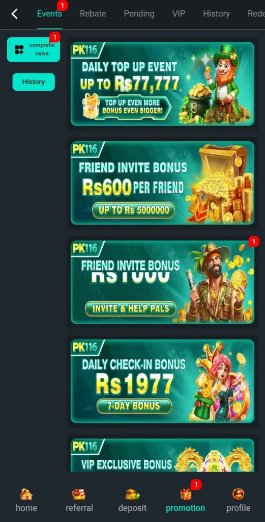 PK116 Game bonus.